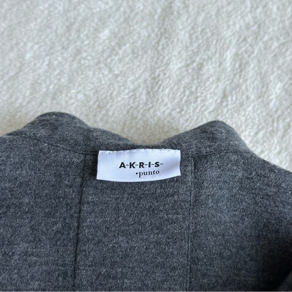 Akris Punto Wool Gray Relaxed Half-Zip Collar Long Sleeve Sweater S (4) - Picture 12 of 15